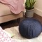 Edge Collections-19.5"x14"-Handcrafted Round Pouf Ottoman for Stylish Seating-1 pcs